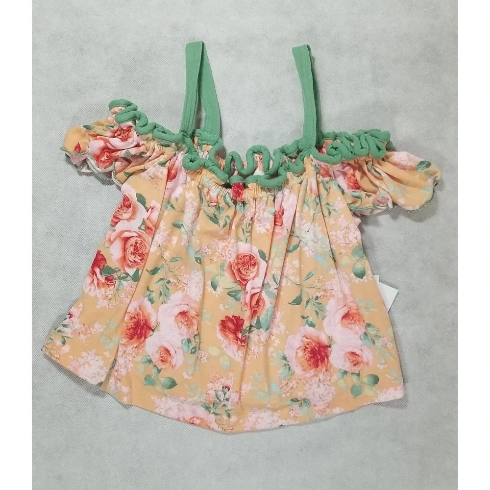 Bonnie Jean Girls Size Medium Short‎ Set Floral Sleeveless Outfit Summer NEW